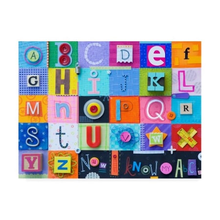 Holli Conger 'Alphabet Collage' Canvas Art,18x24